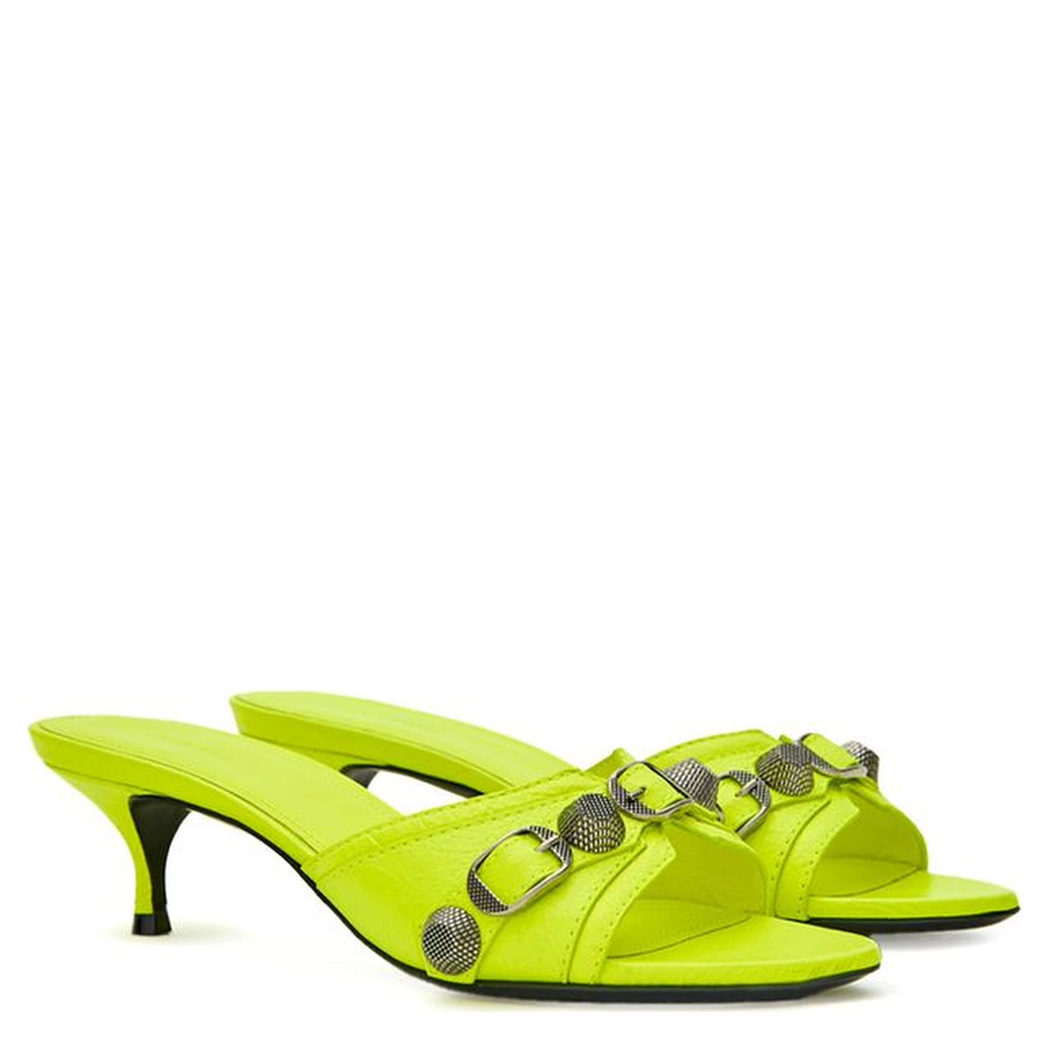 Yellow Leather Mules
