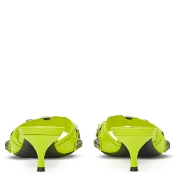 Yellow Leather Mules