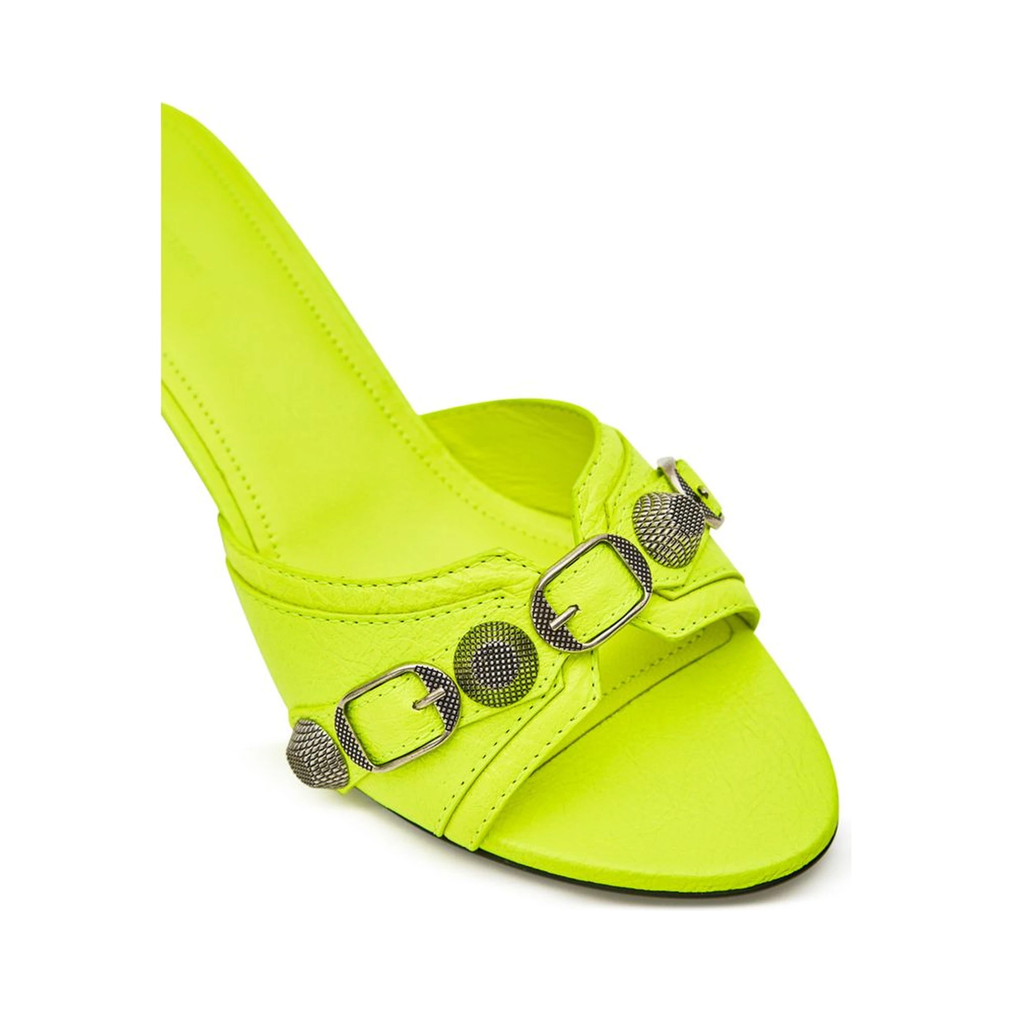 Yellow Leather Mules