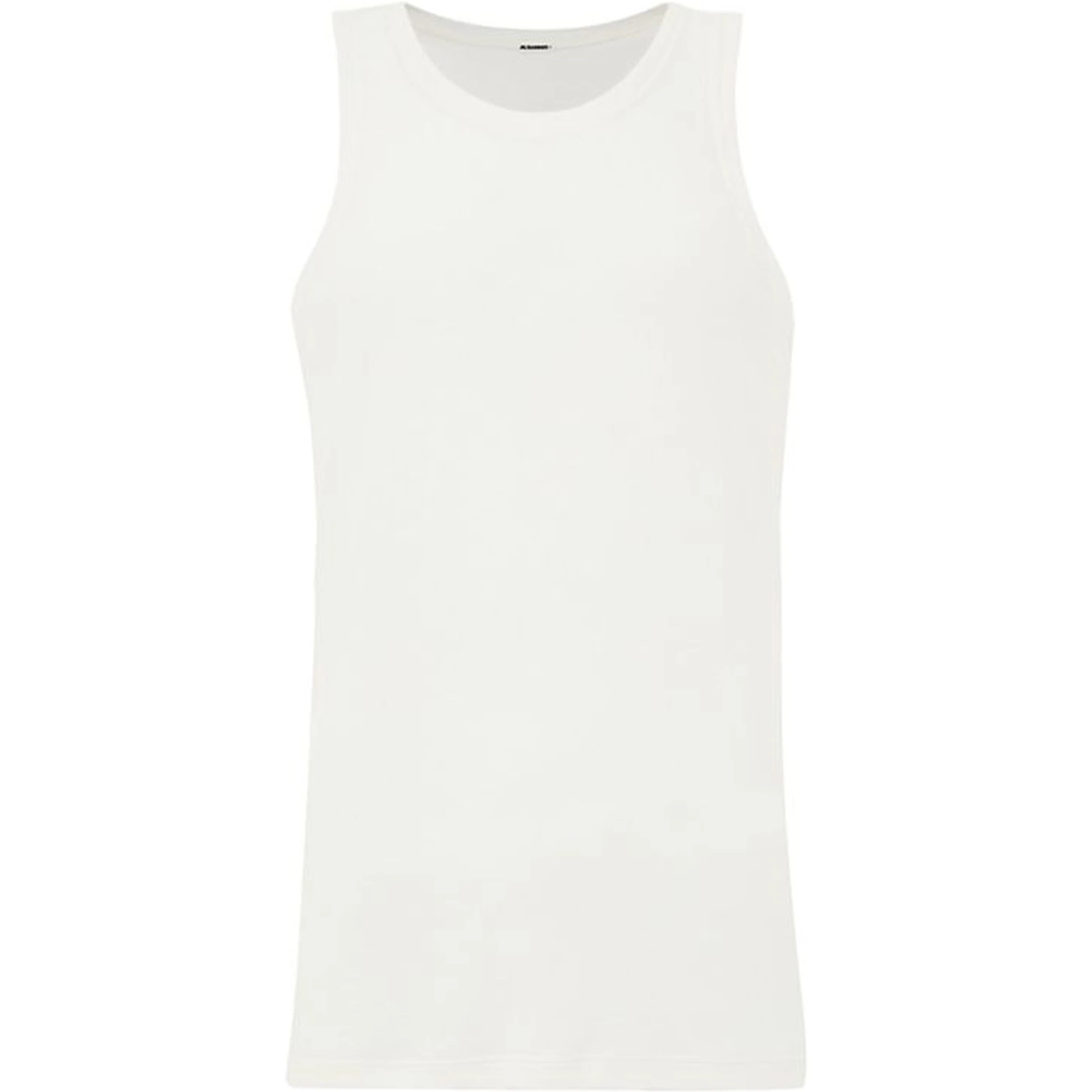 White Cotton Sleveless Jacket