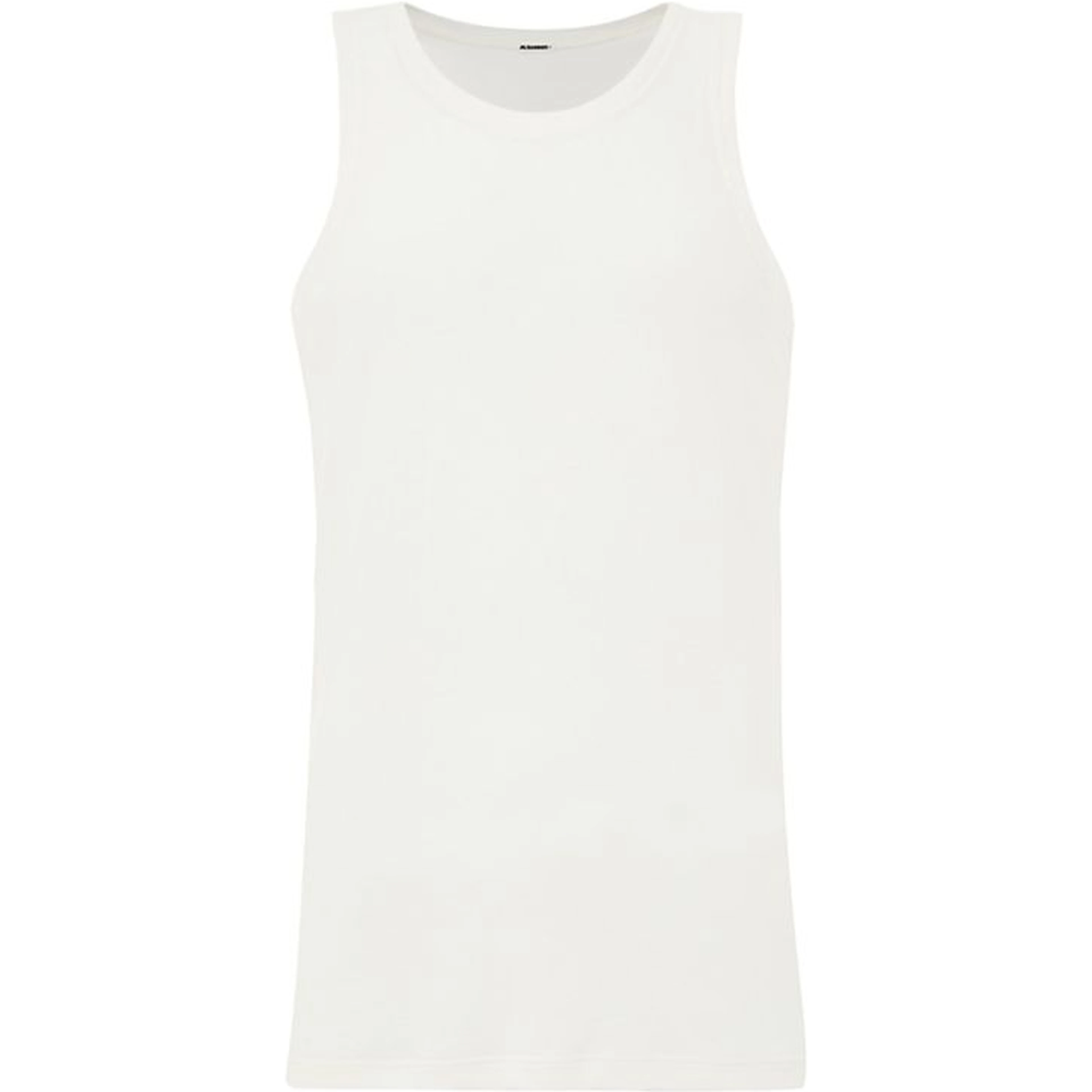 White Cotton Sleveless Jacket
