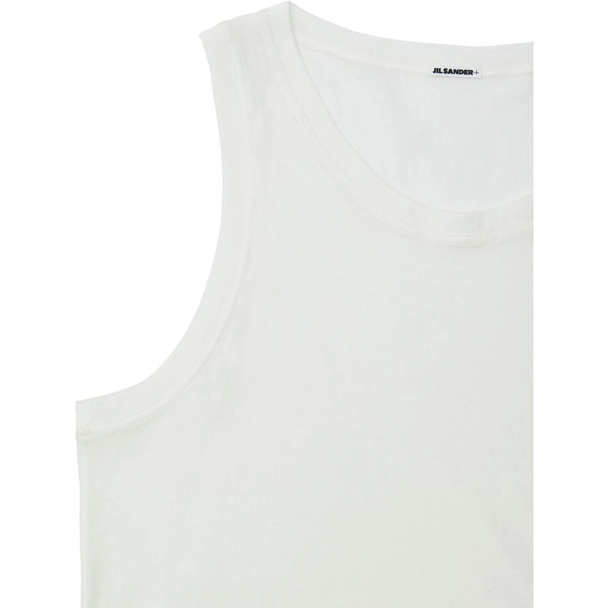 White Cotton Sleveless Jacket