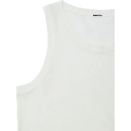 White Cotton Sleveless Jacket