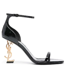 Opyum Black Sandals with YSL Heel in Patent Leather Woman