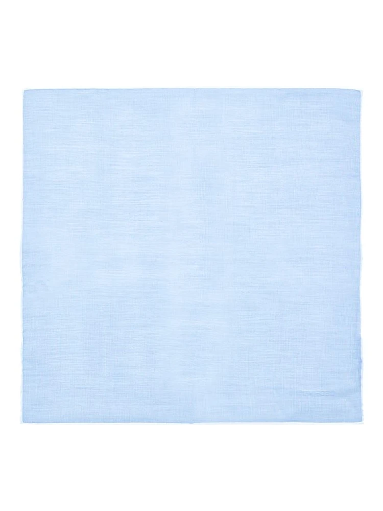 Blue Cotton Pocket Square