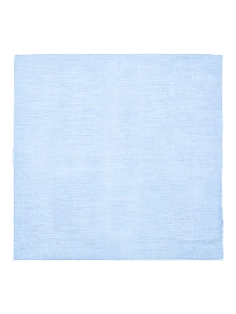 Blue Cotton Pocket Square