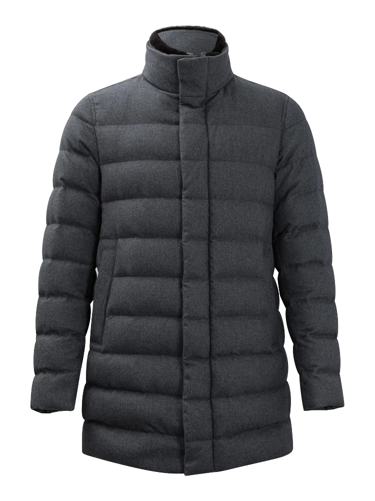 Silk and cashmere down jacket