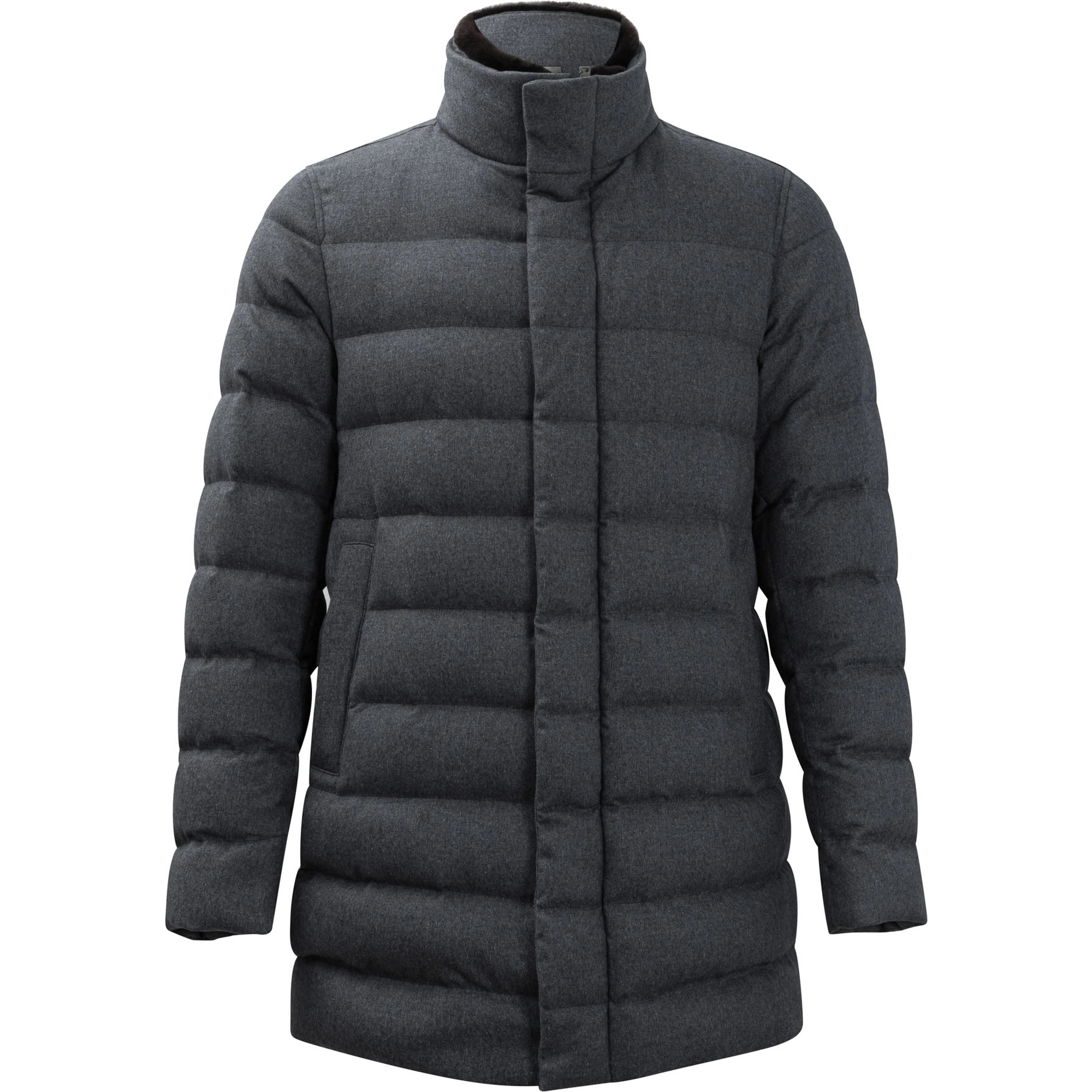 Silk and cashmere down jacket