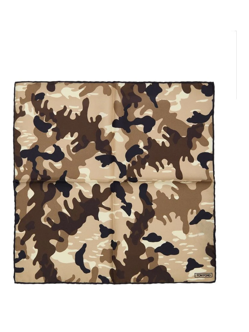 Beige Silk Pocket Square