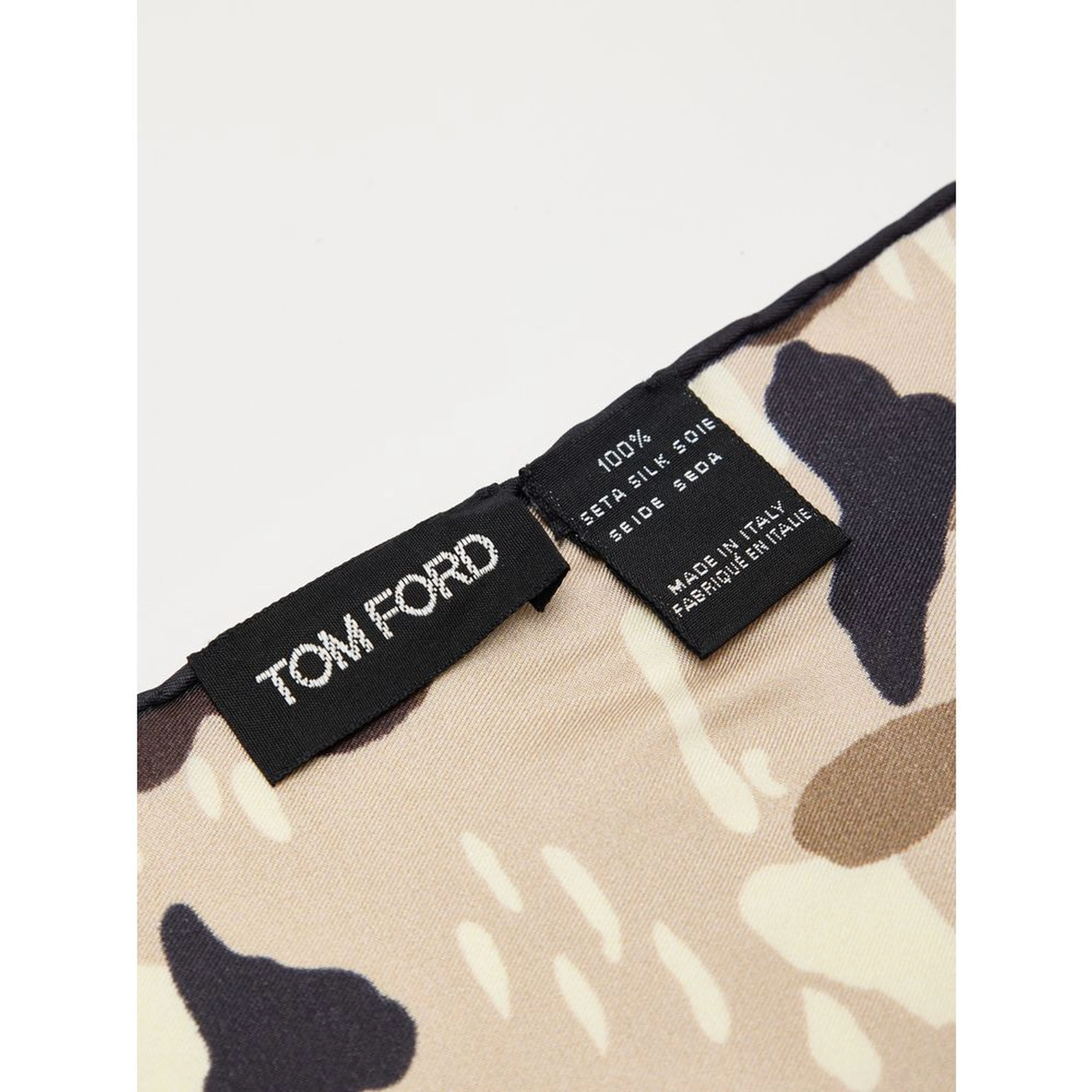 Beige Silk Pocket Square