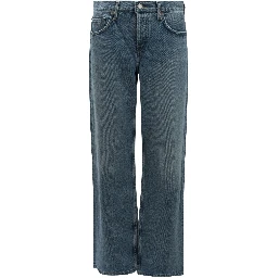 بنطلون جينز واسع الساق