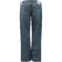 بنطلون جينز واسع الساق