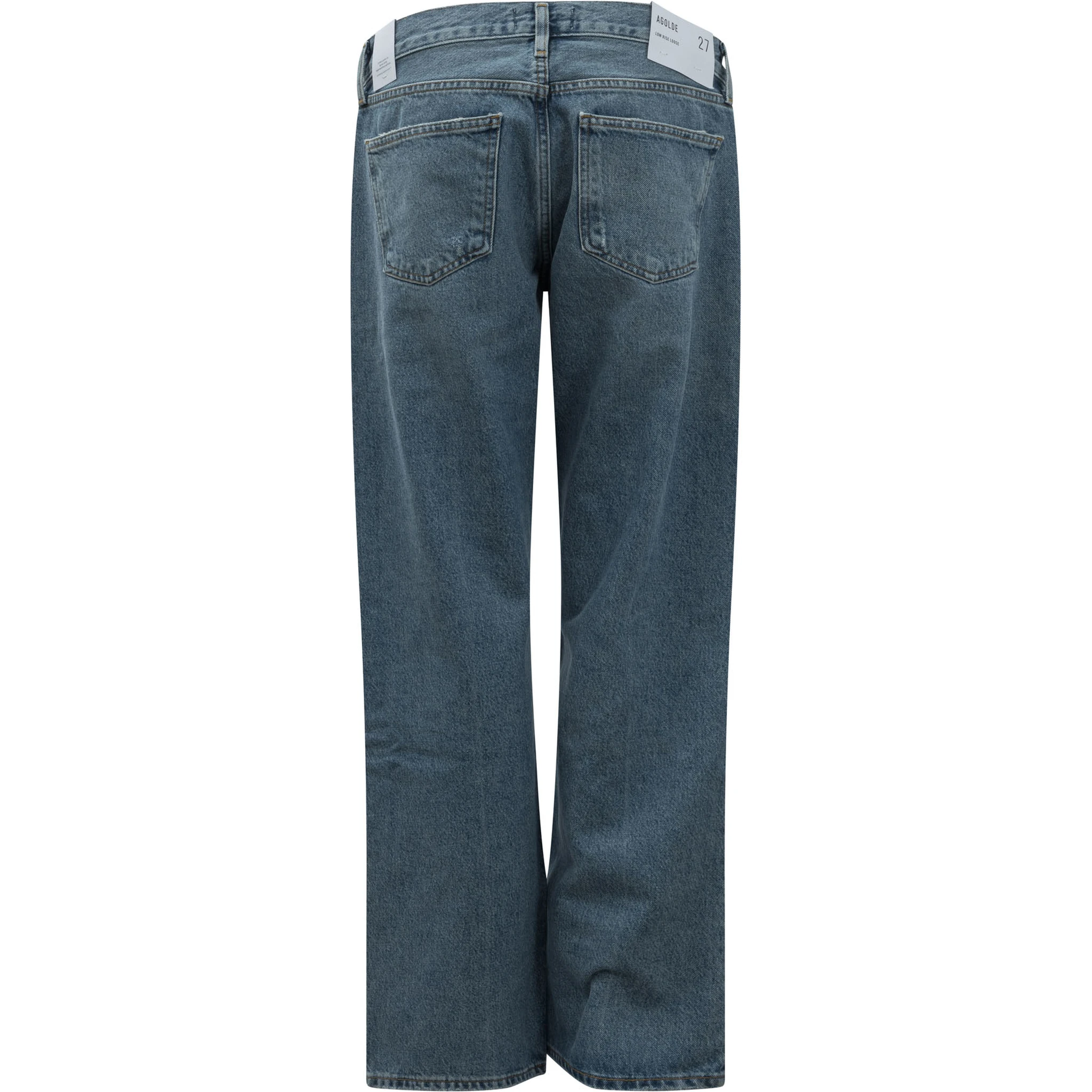 بنطلون جينز واسع الساق