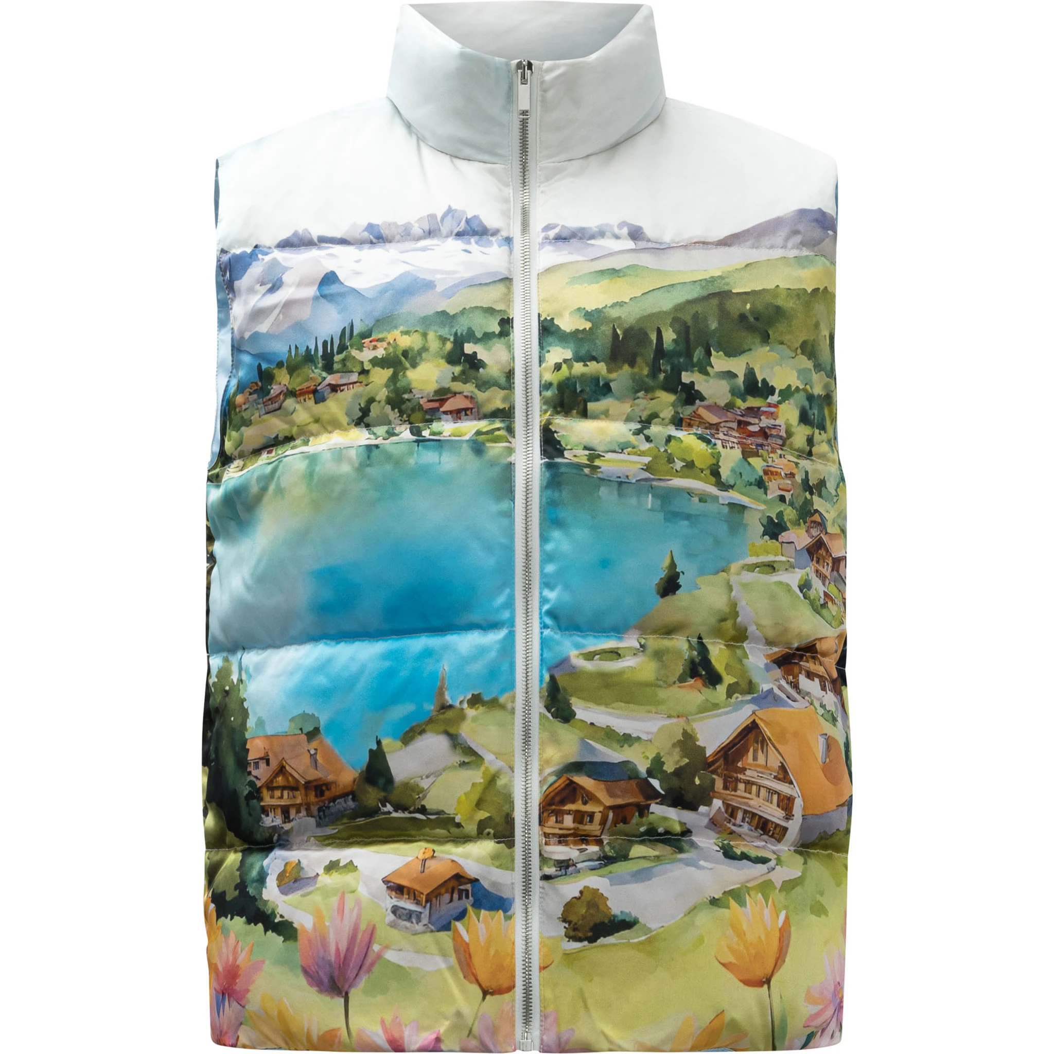 Silk sleeveless jacket