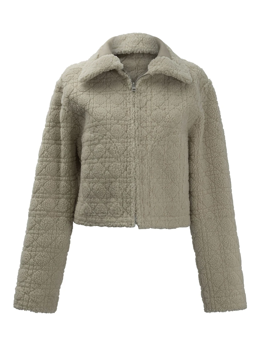 Zipped reversible jacket