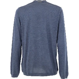 Blue Silk Sweatshirt