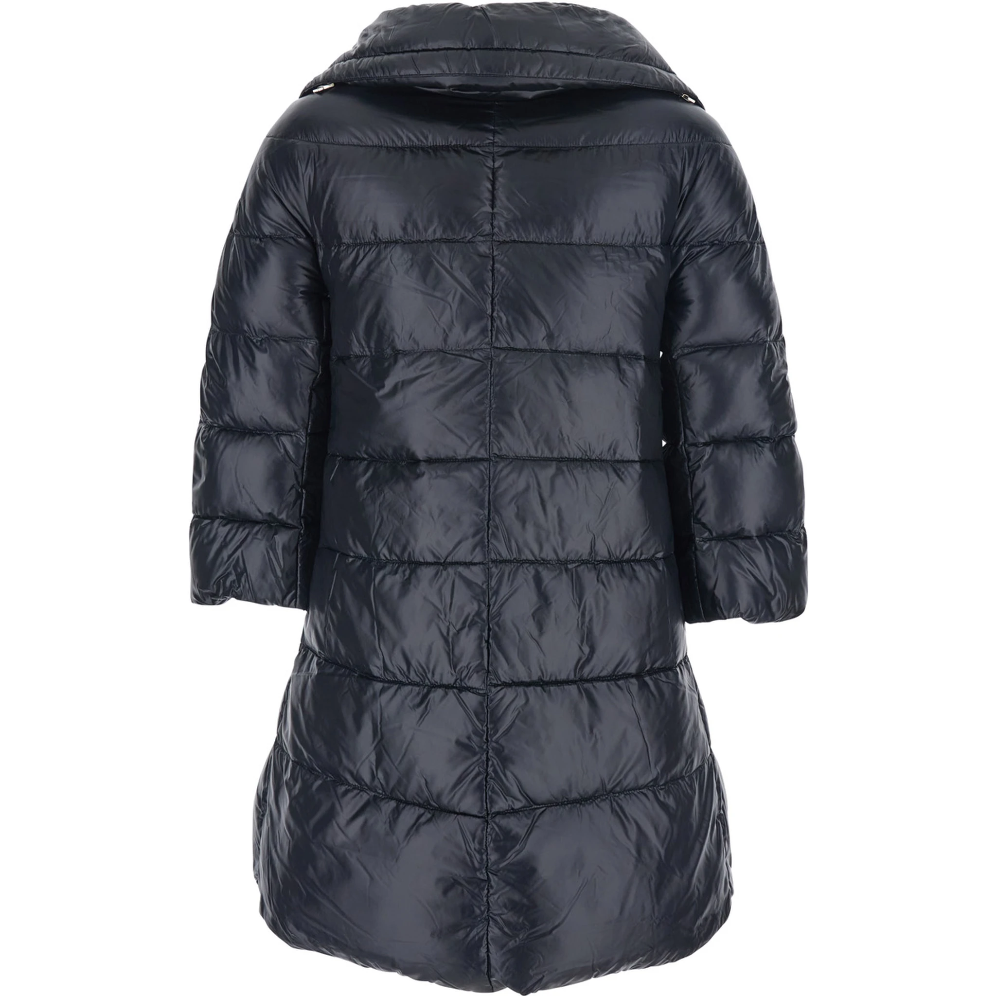 Cleofe Black Down Jacket with Front Zip Closure in Tech Fabric Woman