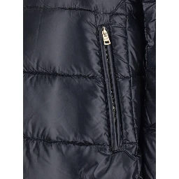 Cleofe Black Down Jacket with Front Zip Closure in Tech Fabric Woman