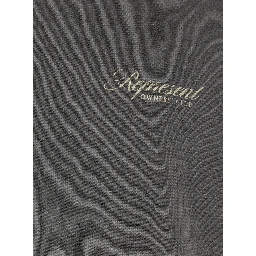 Grey Sweatshirt with Logo Print on Front and Back and Faded Effect in Cotton Man