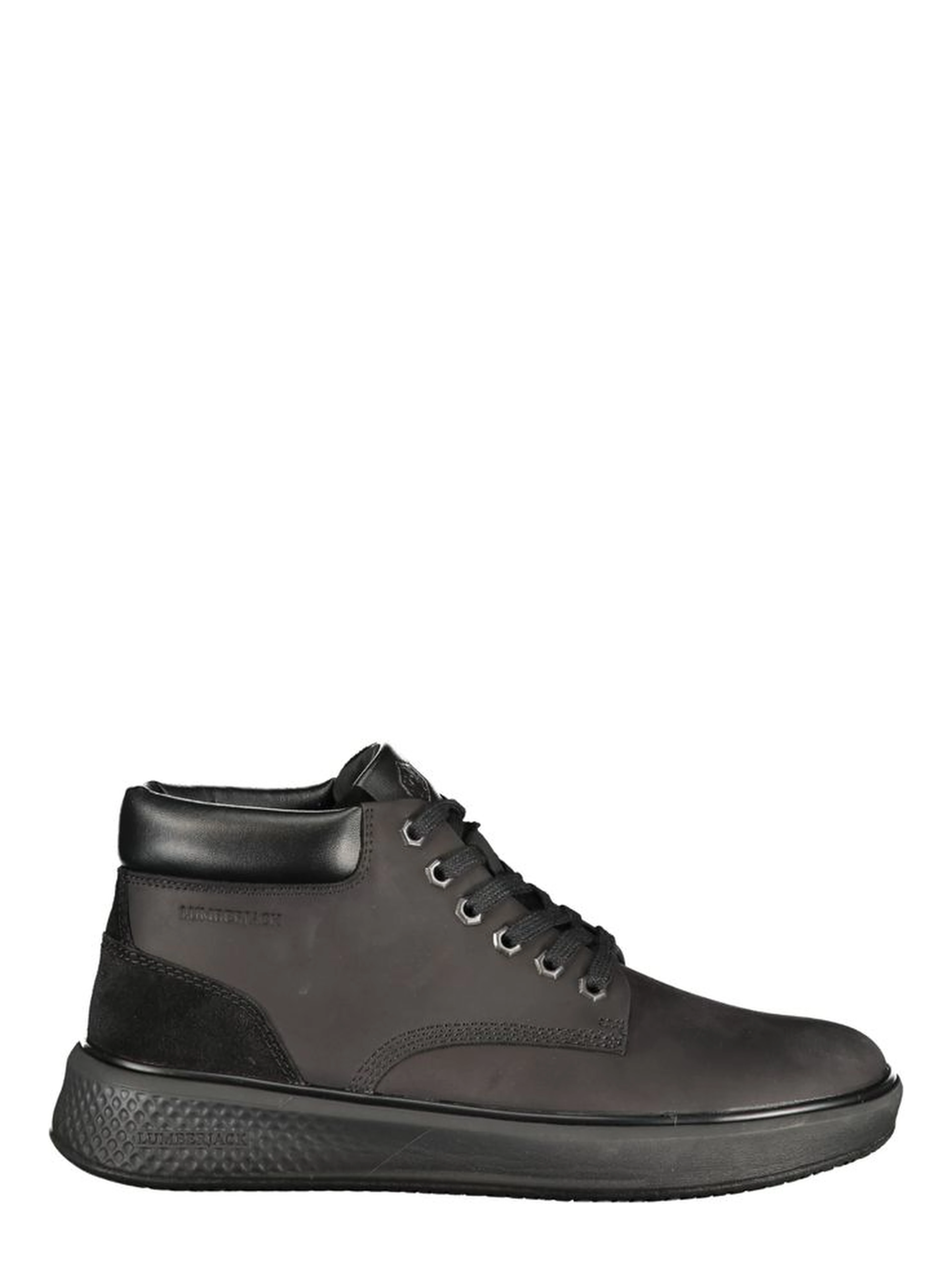 Black Leather Men Sneaker