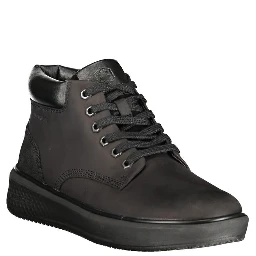 حذاء رياضي رجالي من الجلد الأسود