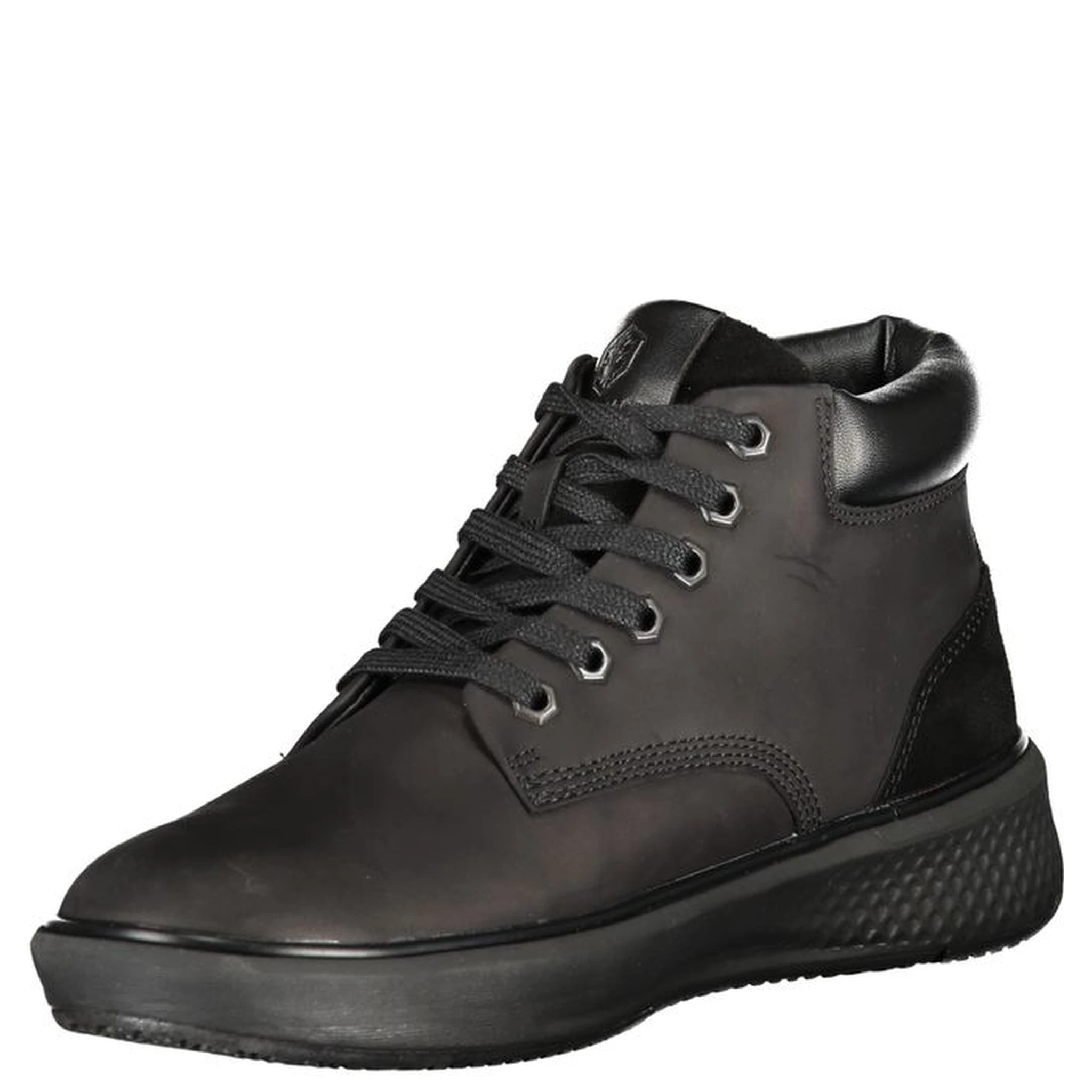 حذاء رياضي رجالي من الجلد الأسود