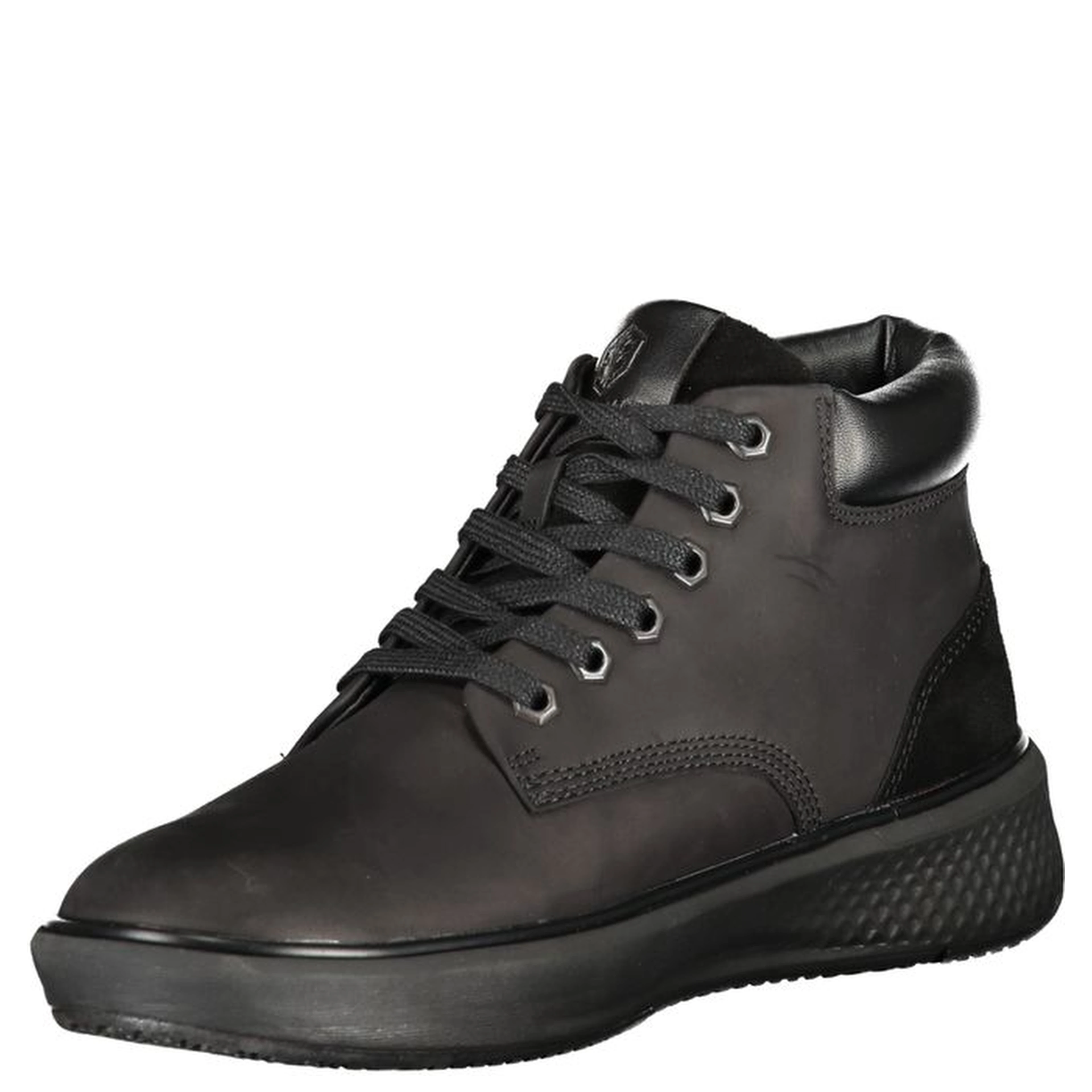 Black Leather Men Sneaker