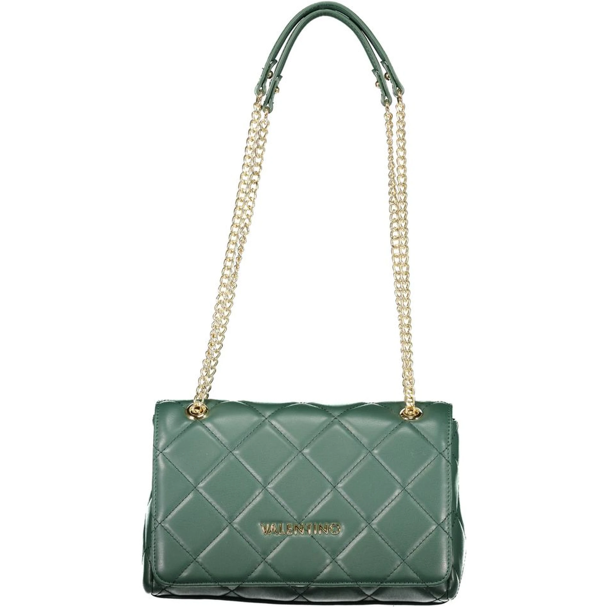 Green Polyethylene Women Handbag