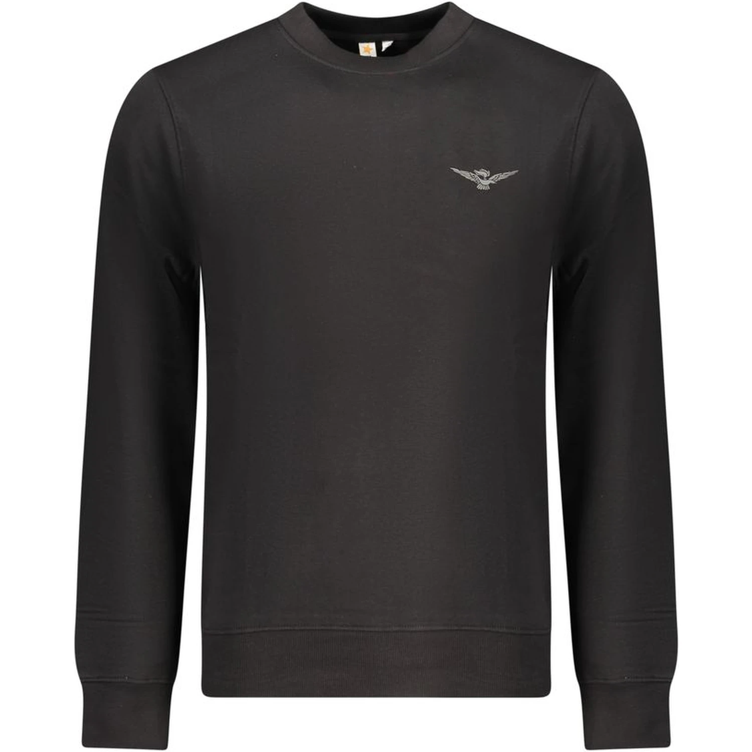 Black Cotton Men Sweater