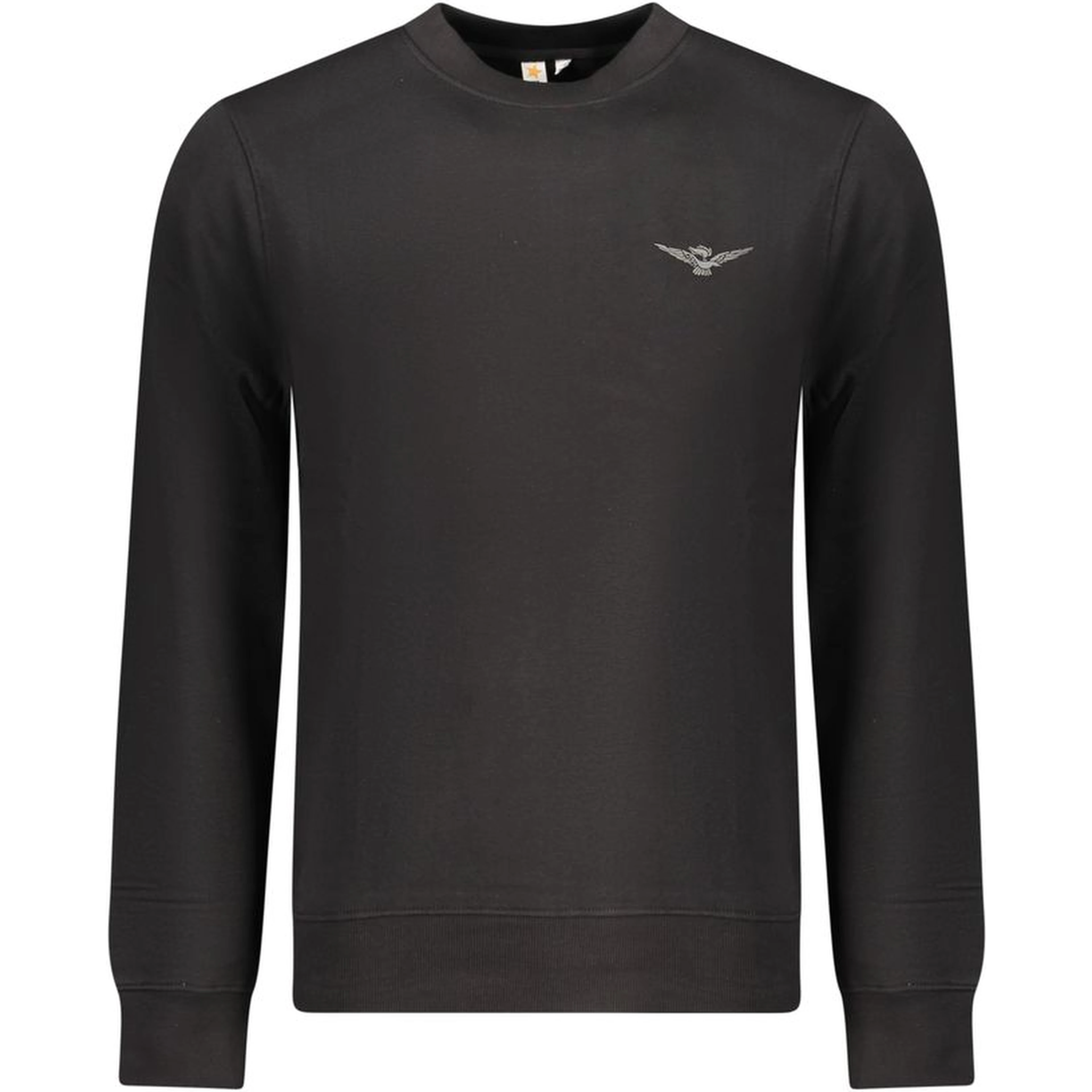 Black Cotton Men Sweater