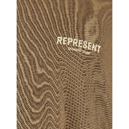 Brown T-Shirt with Logo on the Front and Maxi Logo on the Back in Cotton Man