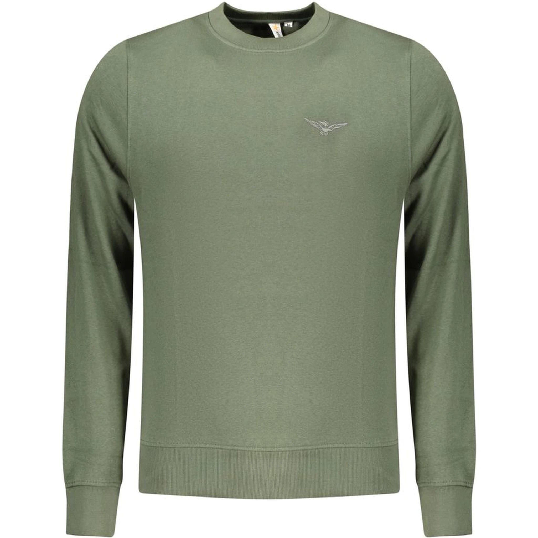 Green Cotton Men Sweater