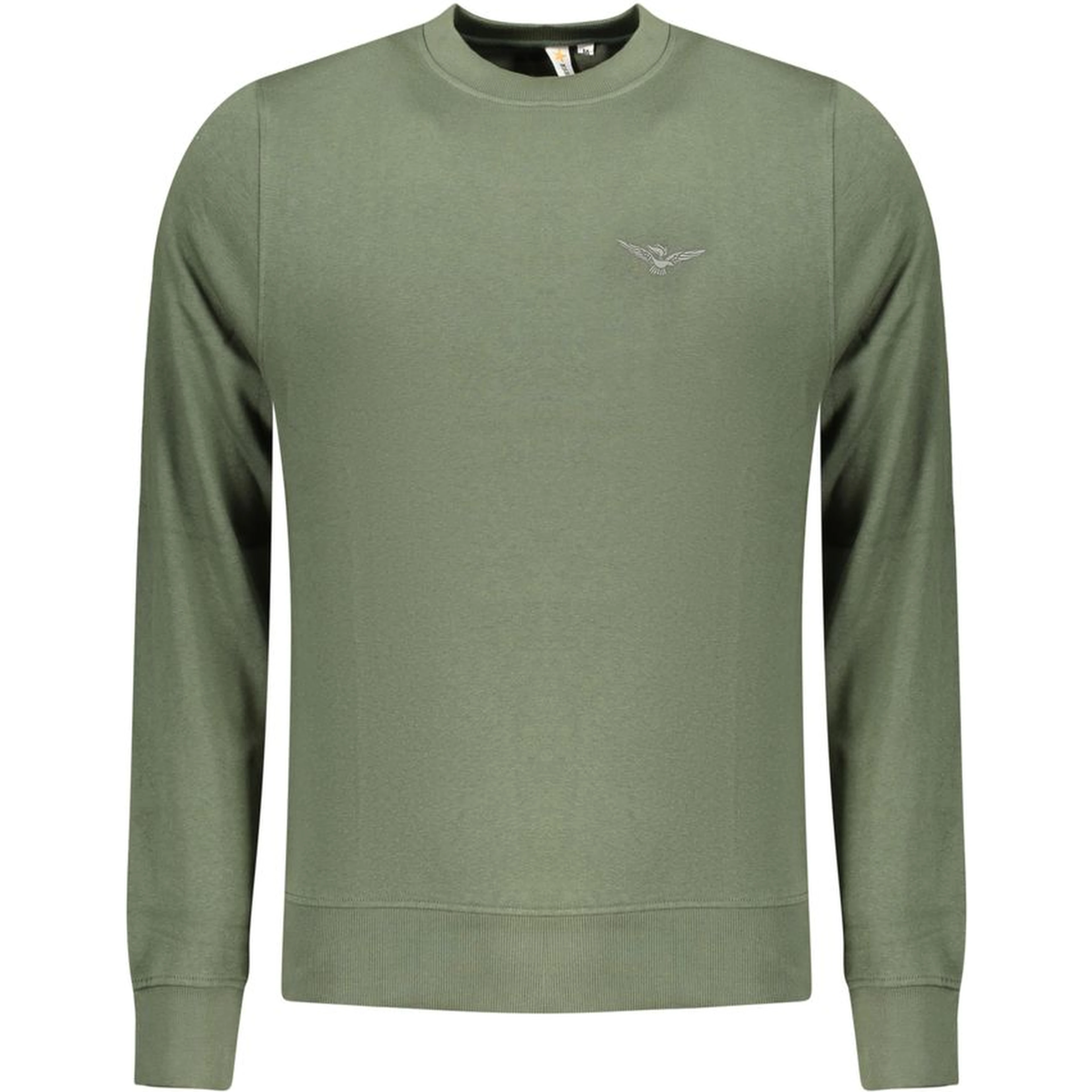Green Cotton Men Sweater