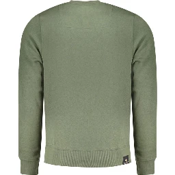 Green Cotton Men Sweater