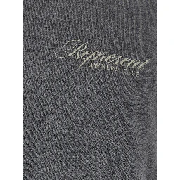 Grey Crew Neck T-Shirt with Logo on Front and Back and Faded Effect in Cotton Man