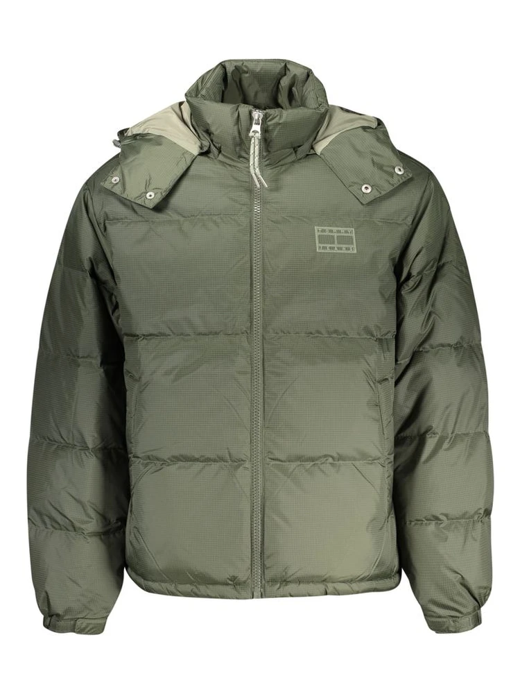 Green Polyester Men Jacket