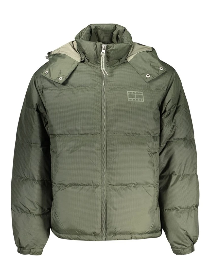 Green Polyester Men Jacket