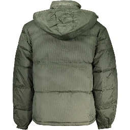 Green Polyester Men Jacket