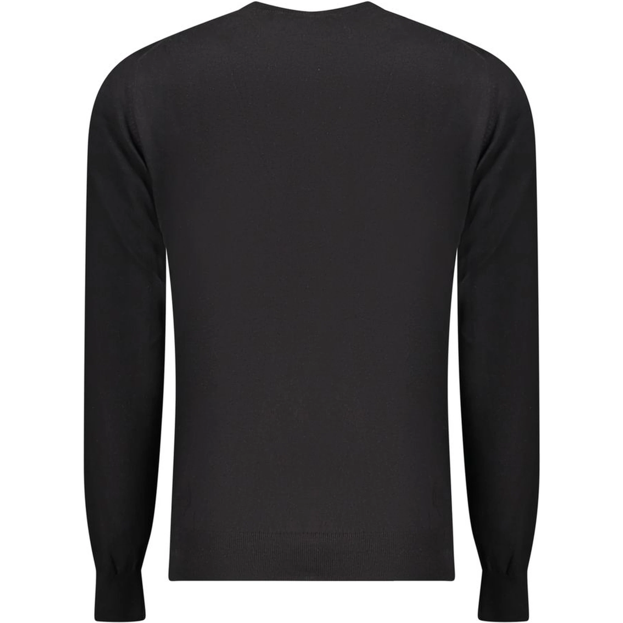 Black Cotton Men Sweater