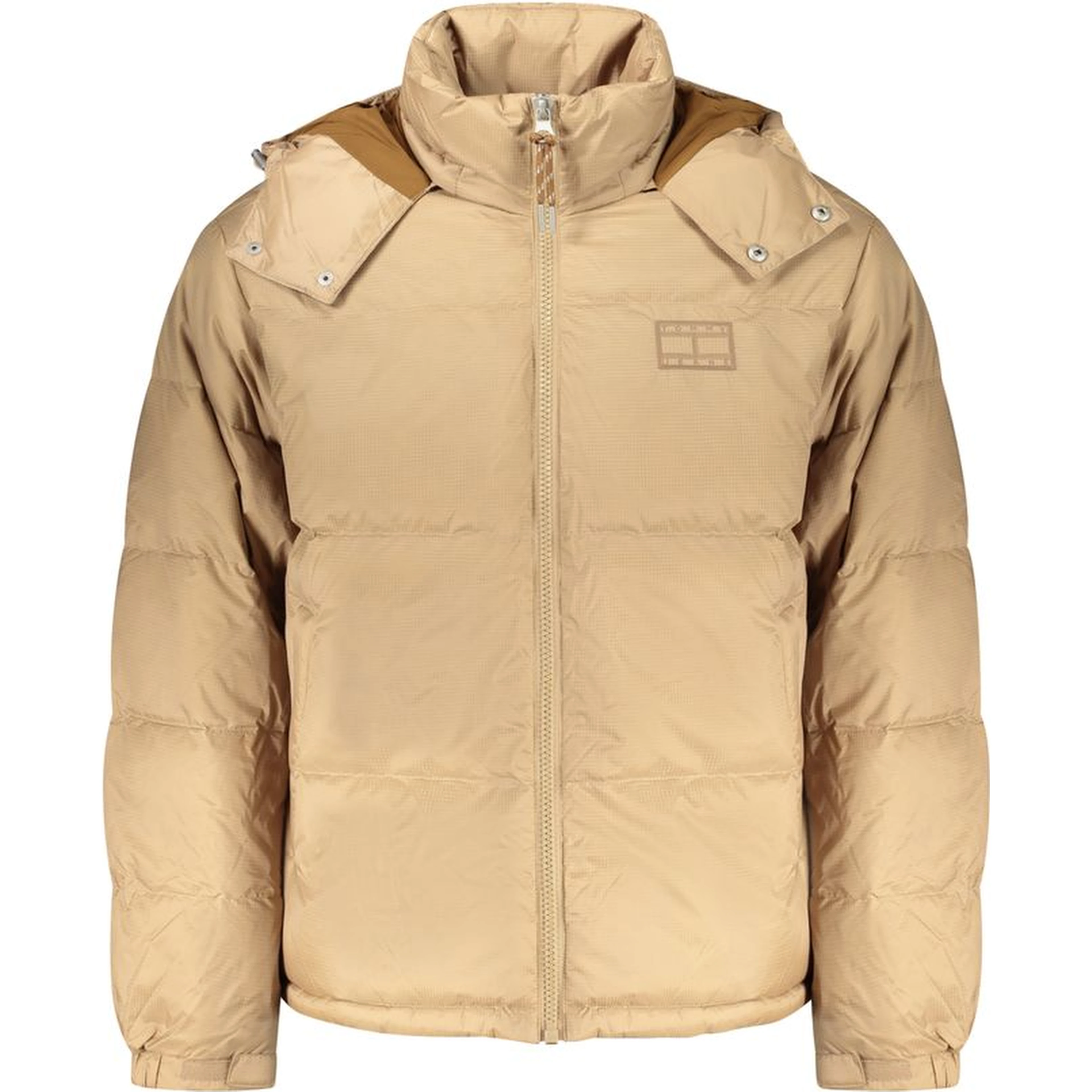 Beige Polyester Men Jacket
