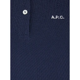 Oceane Blue Polo Shirt with Classic Collar and Logo Embroidery on the Front in Cotton Woman
