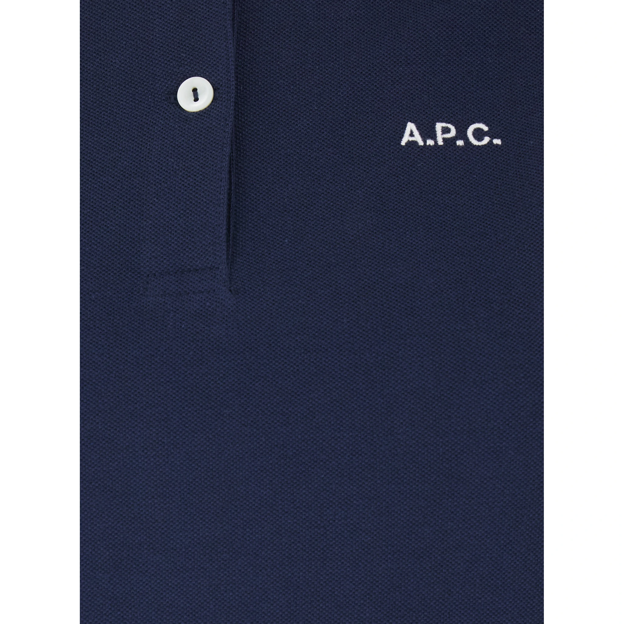 Oceane Blue Polo Shirt with Classic Collar and Logo Embroidery on the Front in Cotton Woman