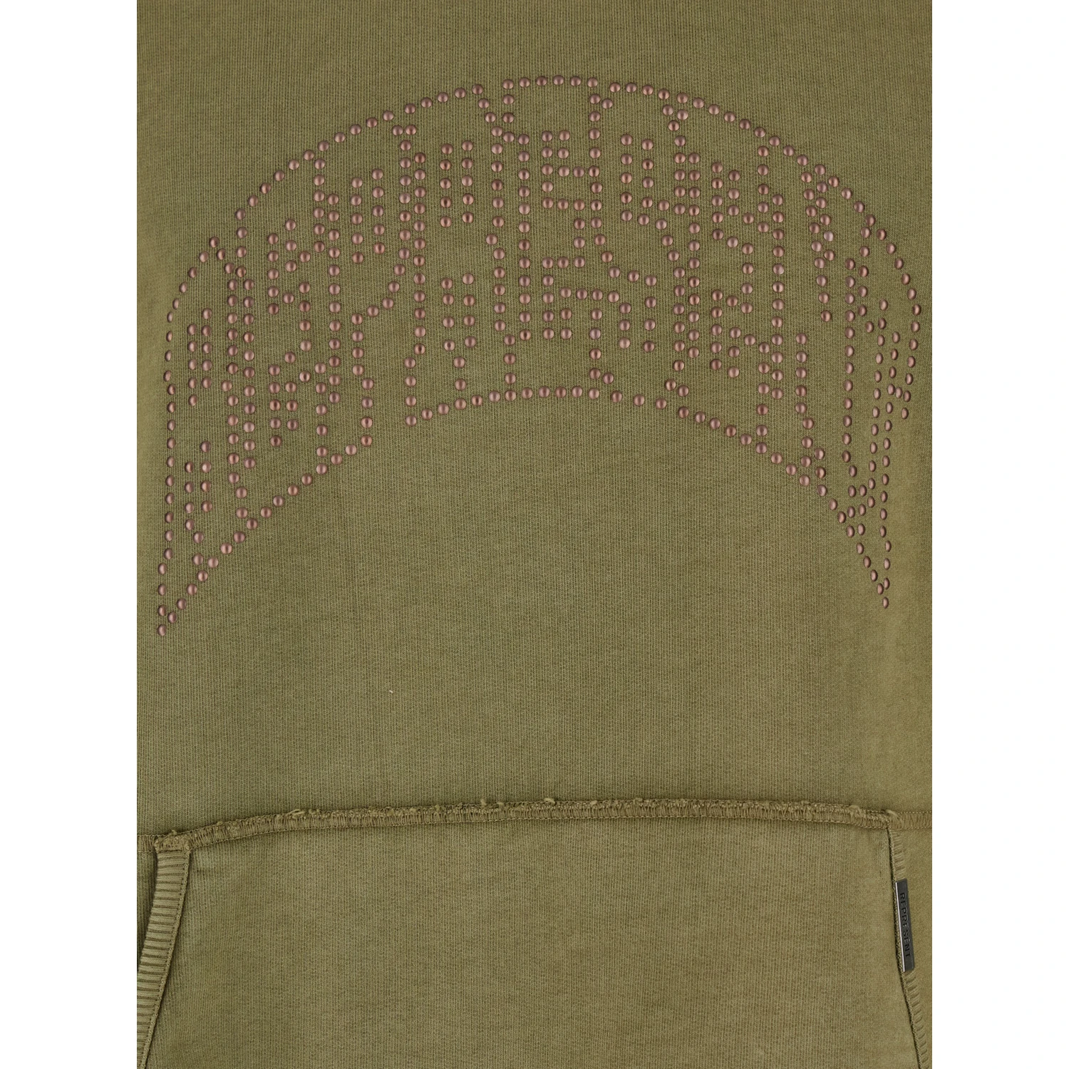Green Sweatshirt with Logo Lettering on the Front and Faded Effect in Cotton Man