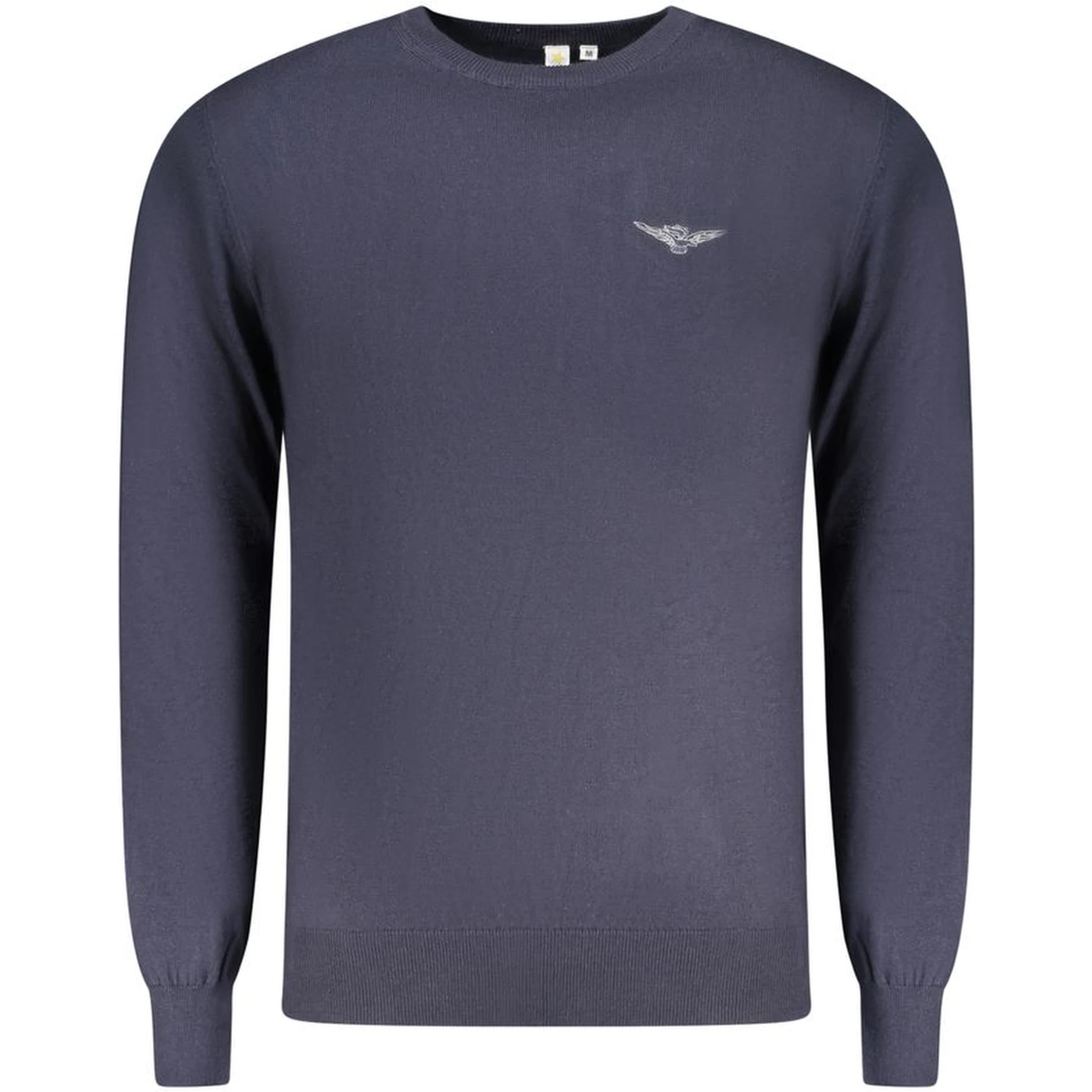 Blue Cotton Men Sweater