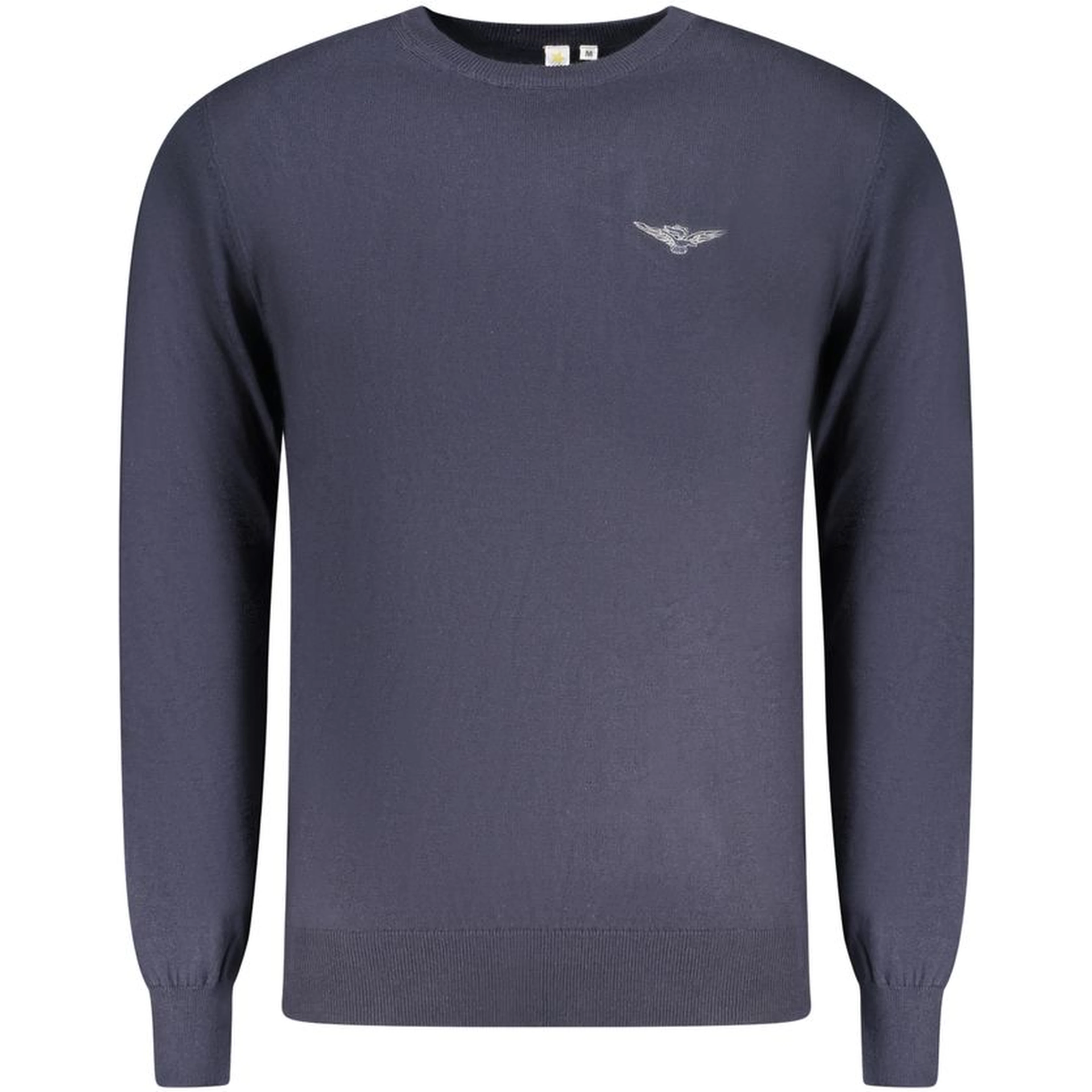 Blue Cotton Men Sweater
