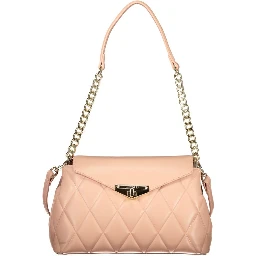 Pink Polyethylene Women Handbag