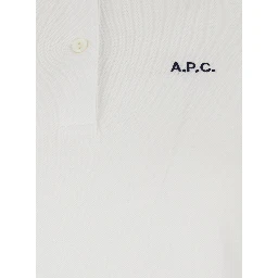 Oceane White Polo Shirt with Classic Collar and Logo Embroidery on the Front in Cotton Woman