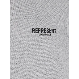 Grey Zip-Up Sweatshirt with Logo on the Front and Back in Cotton Man