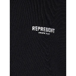 Black Zip-Up Sweatshirt with Logo on the Front and Back in Cotton Man