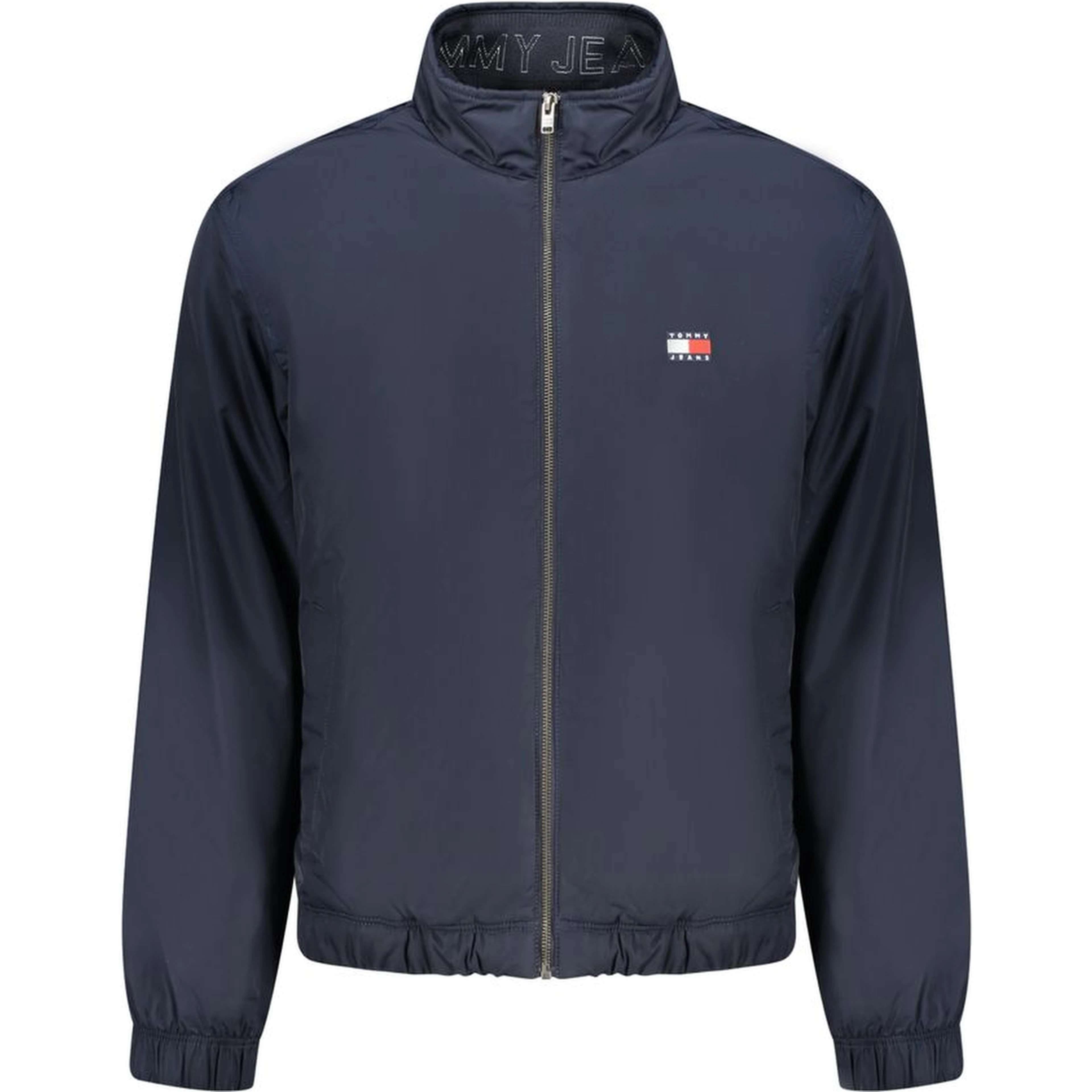 Blue Polyester Men Jacket